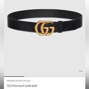 Gucci Black Marmont Gold GG Buckle